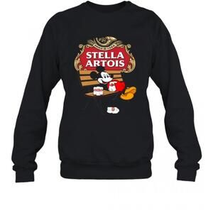 Mickey Mouse Drink Stella Artois Sweatshirt